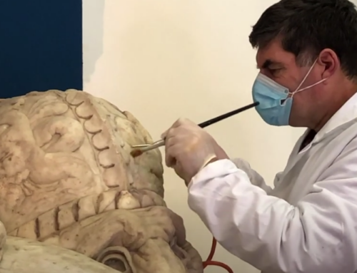 La pulitura delle statue dei Doria