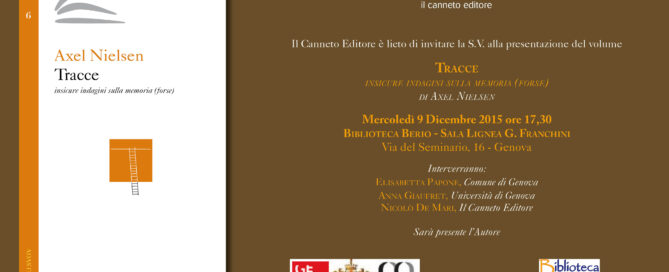 Presentazione del libro Tracce-Canneto Editori